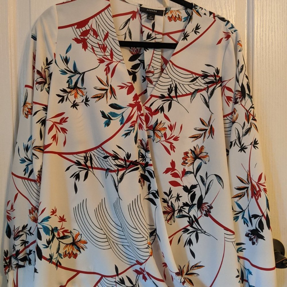 Alfani Faux Wrap Blouse